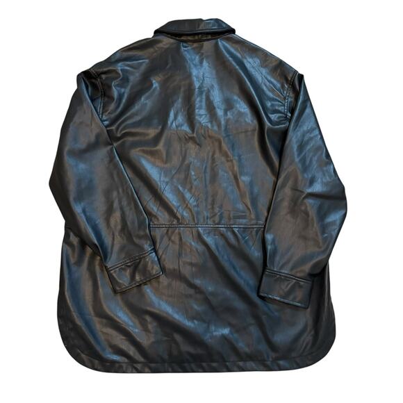 Zara Faux Leather Snap Up Jacket - Picture 7 of 13